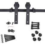 Swanew kit de porte coulissante systme coulissante ferrure pour systme pour portes coulissantes avec ...