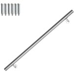 Swanew main courante. inox rampe d'escalier rond. intrieur & extrieur  42 mm. support mural. argent ...