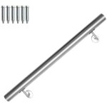 Swanew main courante. inox rampe d'escalier rond. intrieur & extrieur  42 mm. support mural. argent ...