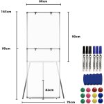 Chevalet chevalet tableau blanc avec support - 60 x 90 cm - rglable en hauteur - magntique - criture ...