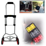 Diable diable pliant chariot de transport  main pliable avec 2 roues charge max. 60 kg hengmei