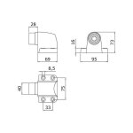 Butée à ressort magnétique pour porte lourde inox - heracles - dmbt21sp Butée à ressort magnétique pour porte lourde inox - heracles - dmbt21sp