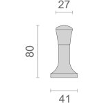 Heracles - butoir de plinthe aluminium 8040 finition noire i - 8040nr