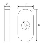Kit rosace ovale trou diamtre 22mm heracles b - inox - 10
