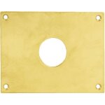 Heracles - plaque de propret� trou rond 24 laiton poli 80x80mm 251552 - tr24