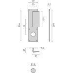 Heracles - poign�e pali�re aluminium type bastille 70x250mm argent trou de 34 i - 231103tr34
