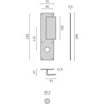 Heracles - poign�e pali�re aluminium type bastille 70x250mm champagne trou de 26 i - 231102tr26
