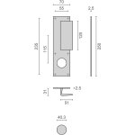 Heracles - poign�e pali�re aluminium type bastille 70x250mm champagne trou de 40 i - 231102tr40