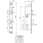 Heracles - serrure monopoint � larder profil �troit entraxe 70 mm f10739000h