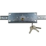 Heracles - serrure de rideau m�tallique � cylindre rond 155x55mm � tringle plate grand mod�le i - 521100 ...