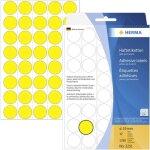 2251 pastilles � 19 mm jaune 1280 pc(s) fixation permanente papier - herma