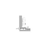 Hettich - charni�re en inox veosys amorties - 105� - � visser - entraxe 52 - coudure 9, 5