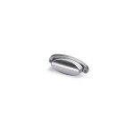 Poigne lorica 64 mm - hauteur : 22 mm - dcor : etain - matriau : zinc - entraxe : 64 mm - section ...