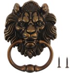 Heurtoir de porte lion en alliage de zinc poign�e de porte, 156 117mm poign�e de t�te de lion ancienne ...