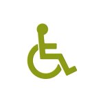 Hewi - symbole fauteuil serie 801 autocollant. polyamid vert pomme Hewi - symbole fauteuil serie 801 autocollant. polyamid vert pomme