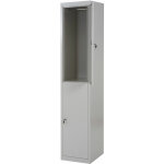 Hhg - jamais utilis] casier 306, vestiaire de scurit, mtal 185x38x45cm gris