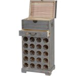 Hhg - jamais utilis�] etag�re � vin lucan pour 20 bouteilles / mobilier de bois / style shabby chic, ...