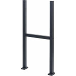 Hhg - jamais utilis�] pied pour bo�te � lettres 125 bo�te � paquets acier galvanis� anthracite