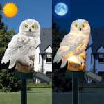 Hibou solaire lumi�res jardin ext�rieur - lampe de pelouse hibou led �tanche - lumi�re cr�ative de paysage ...