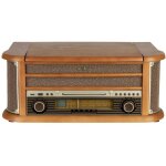 Hif2002 cha�ne st�r�o r�tro fm, cd, cassette, lecteur de disque, usb, bo�tier en bois v�ritable, fonction ...