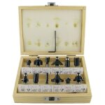 Coffret 12 fraises carbure queue 8mm hikoki 500507