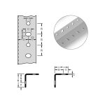 Hofe - cornire d'acier pour systme modulaire, 38 x 38 x 1, 7 mm