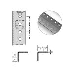 Hofe - corni�re d'acier pour syst�me modulaire, 42 x 42 x 2 mm,