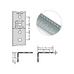 Hofe - corni�re d'acier pour syst�me modulaire, 65 x 42 x 2 mm,