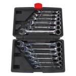 Wyctin - hofuton lot de 12 cl plate  cliquet, jeu de cls plates mixtes, cls mixtes cliquet avec bote ...