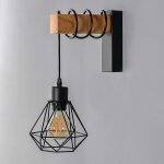 Hofuton 2 pièces e27 applique murale vintage industrielle plafonnier luminaire bois design rétro lamp ... Hofuton 2 pièces e27 applique murale vintage industrielle plafonnier luminaire bois design rétro lamp ...