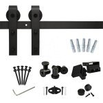 Wyctin - hofuton 6. 6ft / 200cm kit de quincaillerie porte de grange coulissante kit rail porte coulissante ...