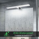 Hofuton luminaire salle de bain 5w lampe miroir led ip44 avec l'interrupteur d'alimentation 4200k 350lm ...