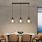 Hofuton lustre suspension luminaire industrielle gomtrie nid style, lampe de plafond vintage abat - ...