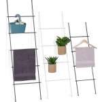 Holzbrink - chelle � serviettes en m�tal, porte - v�tements en �chelle pour chambre � coucher vintage, ...