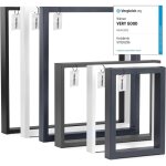 Holzbrink - pied de table / pied de table basse rectangulaire, pied de meuble en profil s d'acier, cadre ...