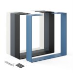 Holzbrink - pied de table en mtal bleu distant 1 pice support de table / cadre pour table basse, table ...