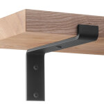 Holzbrink - querre en acier pour �tag�re murale, support d'�tag�re en m�tal 250 mm, noir, forme z, kit ...