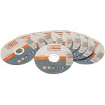 Holzmann maschinen - jeu de 10 disques a tronconner abrasifs pour metaux 125x1 mm