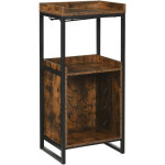 Homcom - casier � vin design industriel �tag�re � bouteilles 9 bouteilles support verres � vin int�gr� ...