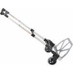 Homcom - chariot diable pliable leger telescopique charge 70kg en aluminium argent - noir