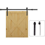 Homcom ? kit de porte coulissante galandage ? acier noir ? �paisseur de porte 20 - 25 mm ? largeur max ...