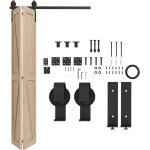 Homcom - kit de porte coulissante syst�me galandage pour porte �paisseur 40 - 55 mm longueur rail 1, ...