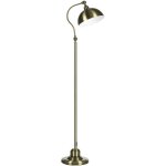 Lampadaire style no - rtro effet laiton - abat - jour rglable - h. 152 cm