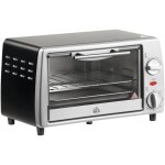 Homcom - mini four �lectrique 750w 10l - grille, plateau - temp�rature r�glable 100 - 230�c, timer - ...