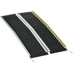 Homcom - rampe de fauteuil roulant rampe de chargement rampe d'accès antidérapante pliable avec bordures ... Homcom - rampe de fauteuil roulant rampe de chargement rampe d'accès antidérapante pliable avec bordures ...