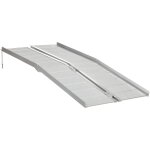 Homcom - rampe de fauteuil roulant rampe de chargement antidérapante pliable avec bordures de sécurité ... Homcom - rampe de fauteuil roulant rampe de chargement antidérapante pliable avec bordures de sécurité ...