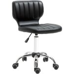 Homcom tabouret � roulettes - tabouret de travail pivotant 360� - - tabouret ergonomique - hauteur assise ...