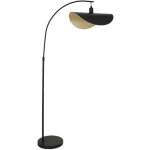 Home deluxe - lampe � arc design rona - noir / or