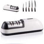 Home safety aiguiseur de couteaux de cuisine?aiguiseur electrique de couteau 2 en 1, aff�teur � deux ...
