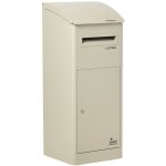 Homescapes - smart parcel box? - bote aux lettres et colis  couvercle inclin extra - large beige